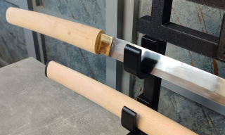Munenori Shirasaya Katana T10 steel hitacura hamon